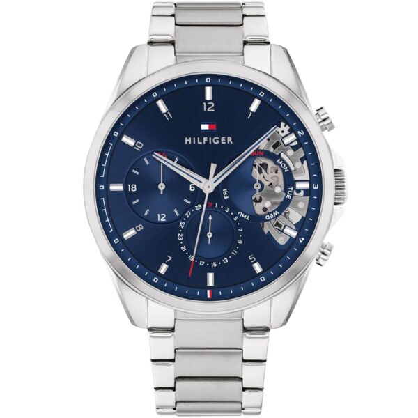 1710448-tommy-hilfiger-watch-men-blue-dial-stainless-steel-metal-silver-strap-quartz-analog-day-date-month-baker Tommy Hilfiger TH.1710448