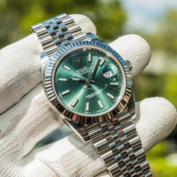 2 Rolex Datejust 41 Mint Green Dial